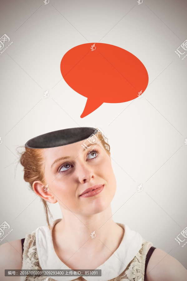 女人思考的復(fù)合形象