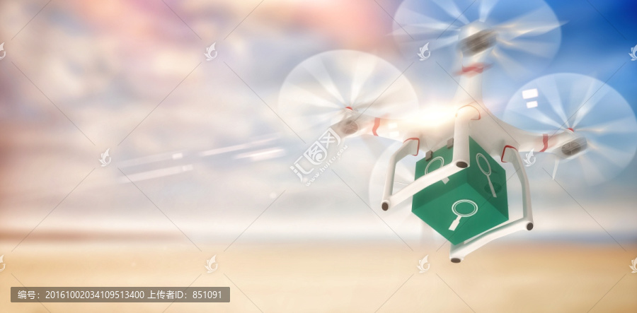 一個(gè)立方體的無(wú)人機(jī)