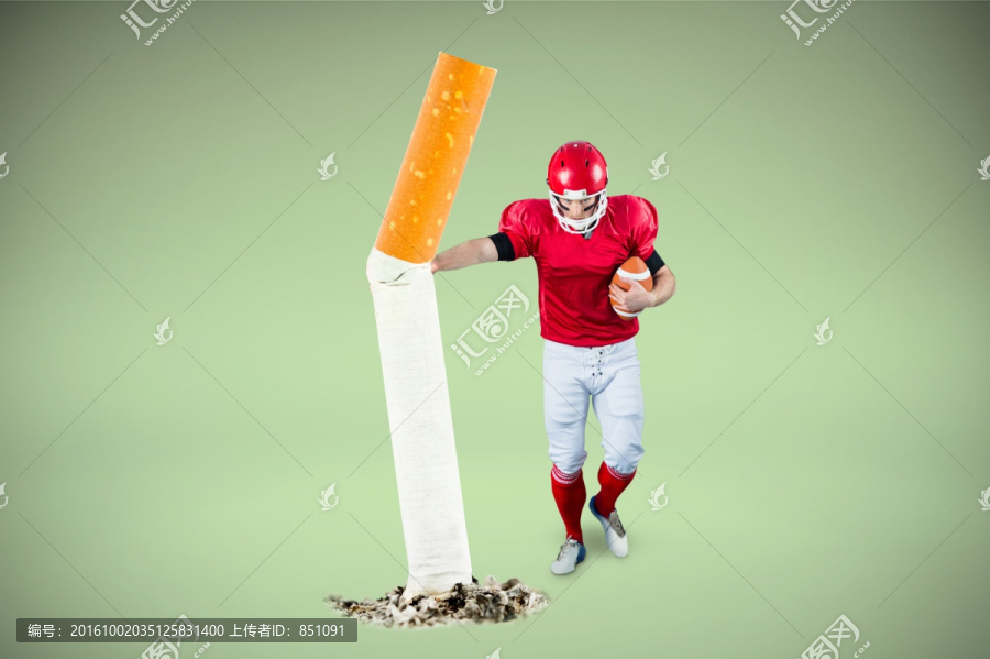橄欖球運動員的復(fù)合形象