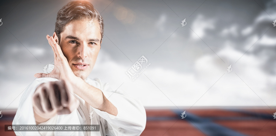 男人練武術(shù)的復(fù)合形象
