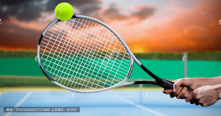 運動員打網(wǎng)球的復(fù)合形象