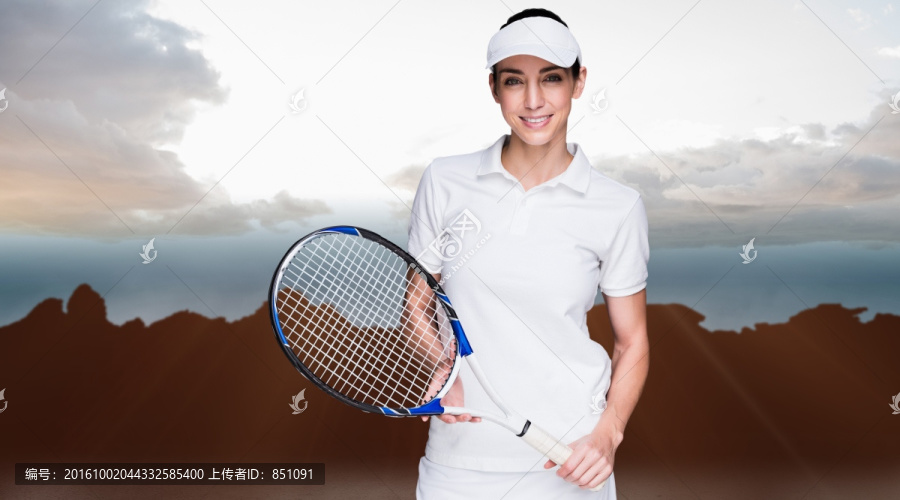 運動員打網(wǎng)球的復(fù)合形象