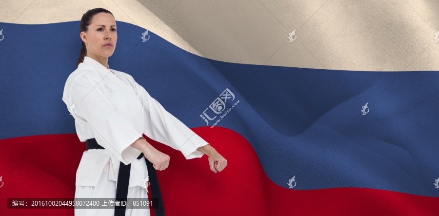 練著武術(shù)的女運動員