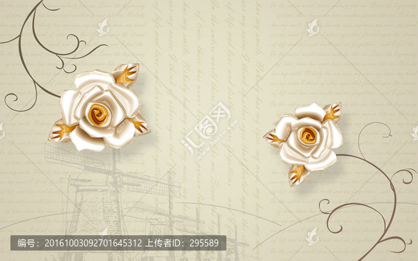 復古浮雕花