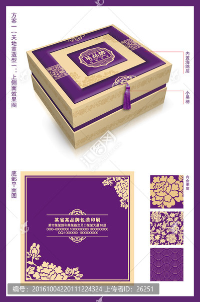 精品禮盒包裝平面圖