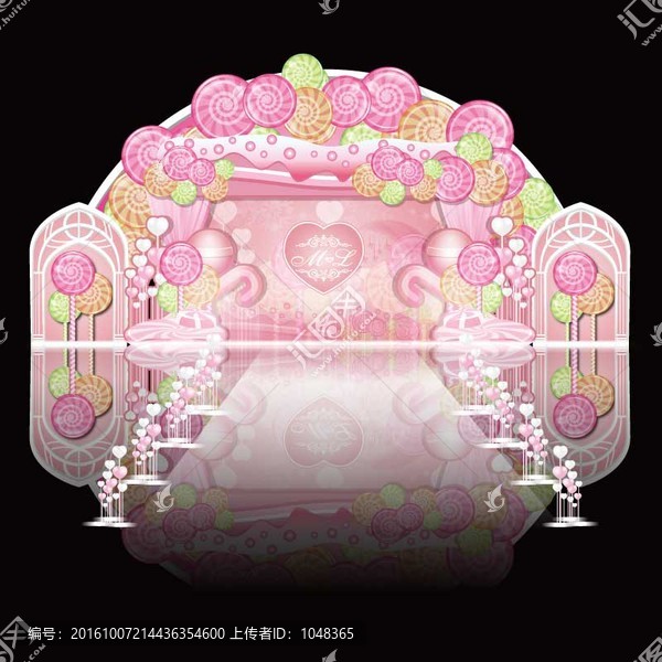 粉色糖果主題婚禮