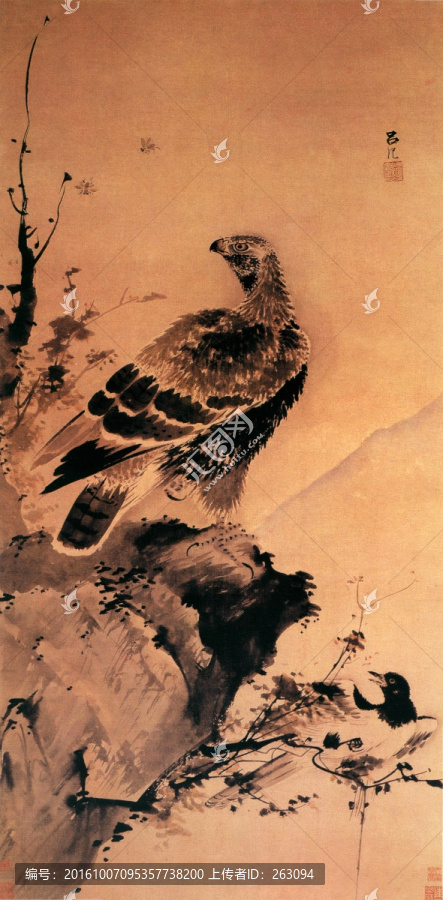 呂紀,鷹鵲圖