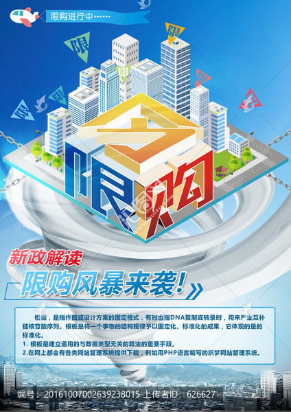 購房限購令海報