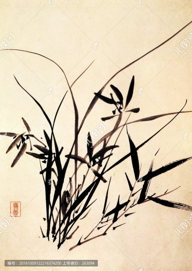 諸異,蘭竹圖之二