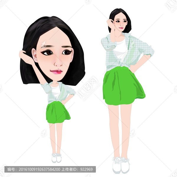 都市女孩,手繪女孩,女孩,美女