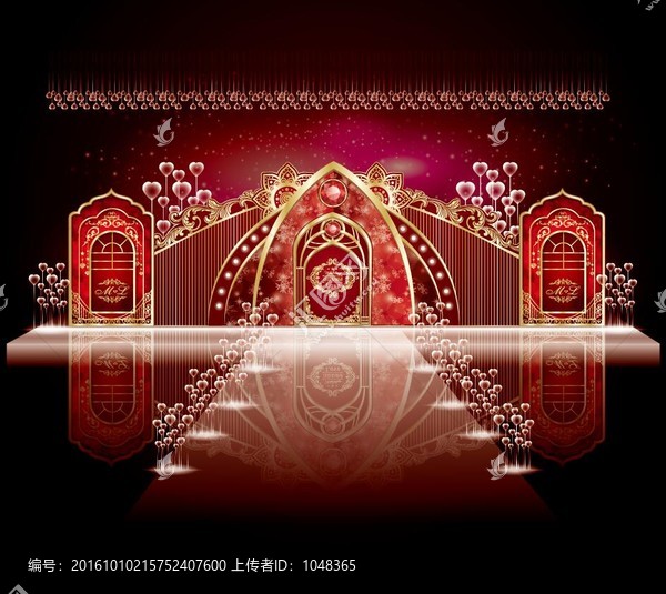 紅金撞色主題婚禮