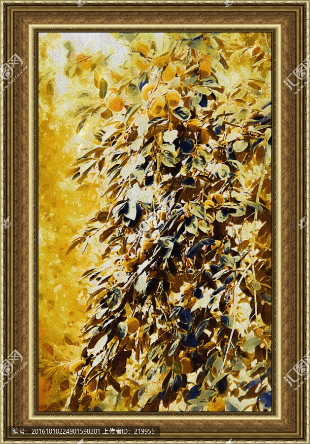 油畫,金秋,碩果
