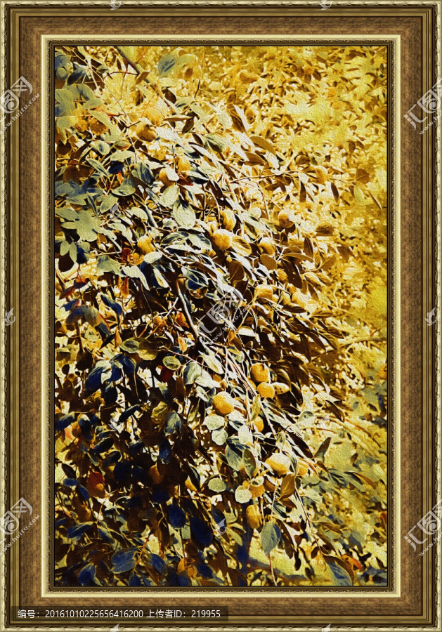 油畫,金秋,碩果