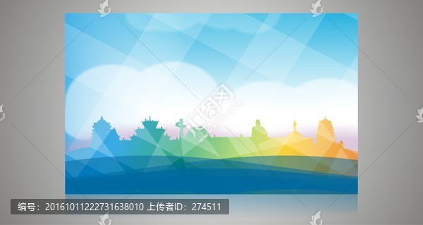 建筑剪影背景