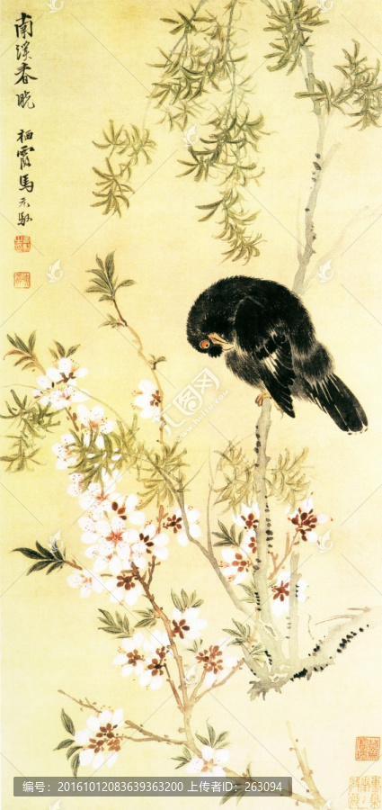 馬元馭,南溪春曉圖