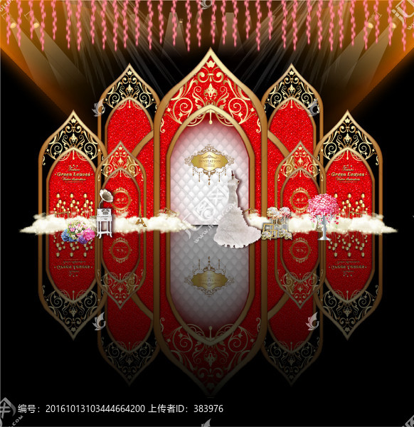 玫瑰主題婚禮效果圖
