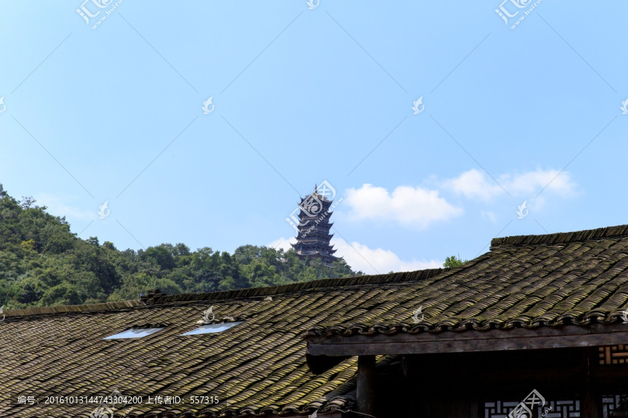 四川都江堰古民居塔玉垒阁旅游