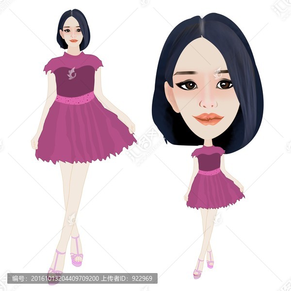 都市女孩,卡通女孩,時尚女孩