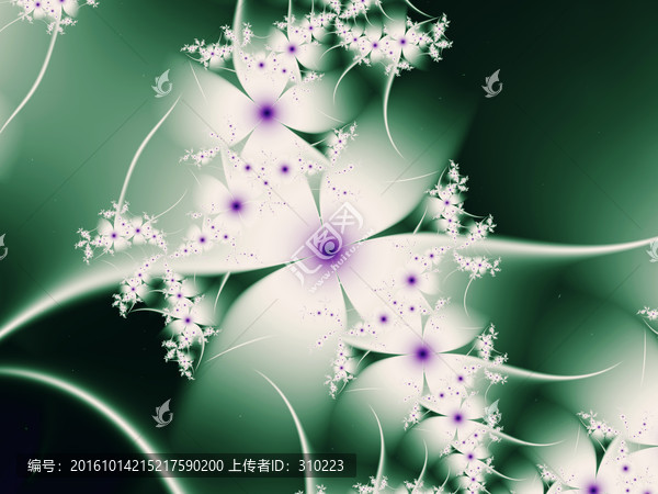 分形花卉背景