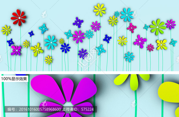 3D花卉藝術(shù)背景墻