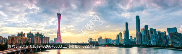 珠江两岸,高清全景图