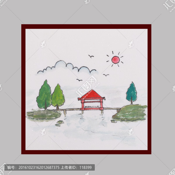 簡(jiǎn)筆畫(huà)水鄉(xiāng)風(fēng)景