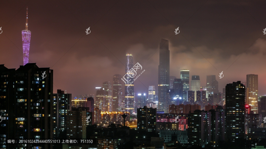 广州市中心夜景CBD