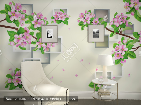 立體花背景