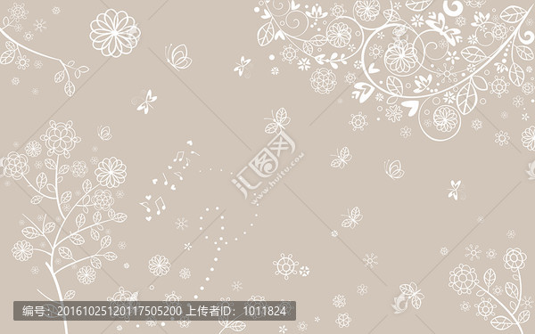 簡約矢量花背景