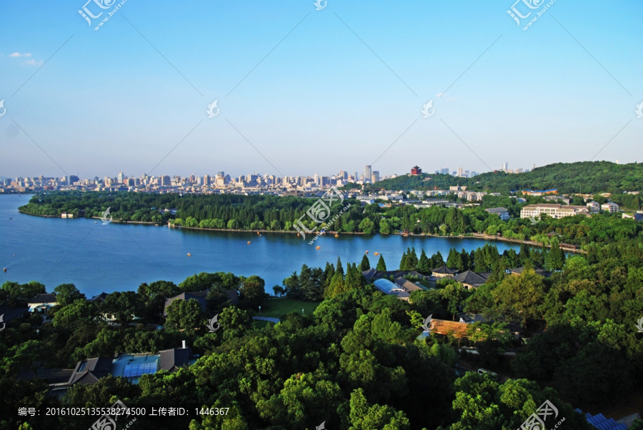 西湖全景,杭州全景