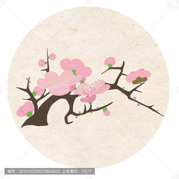 手繪梅花,梅花
