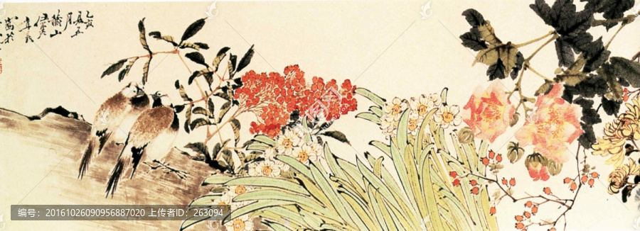 任薰,花鳥圖