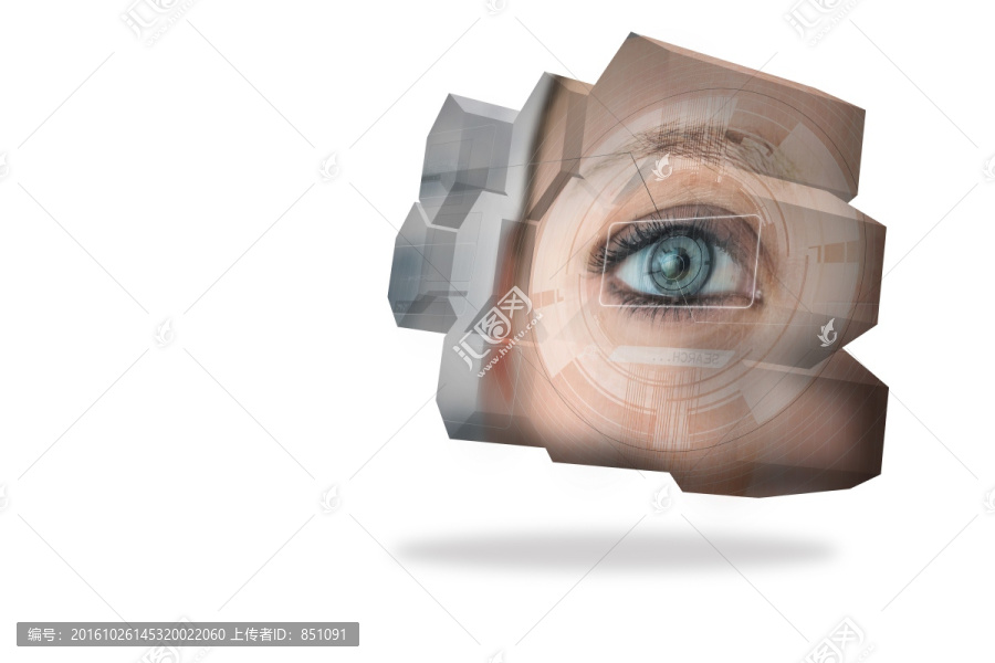 抽象屏幕上的眼睛