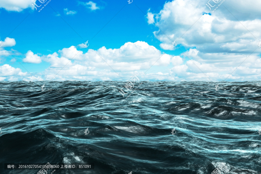 蓝色海洋复合图像