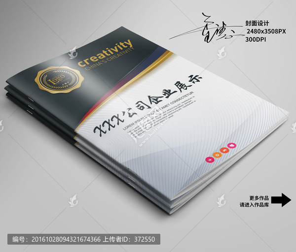 公司企業(yè)標(biāo)書畫冊書籍封面