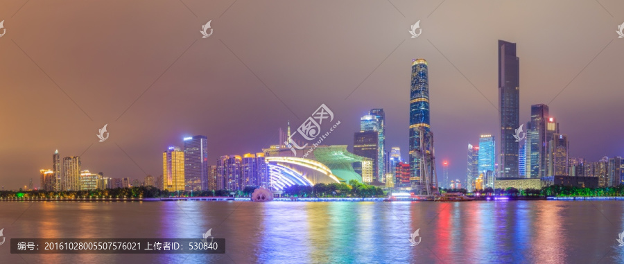 广州珠江新城夜景,全景大画幅