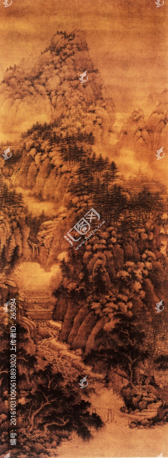 巨然,萬(wàn)壑松風(fēng)圖