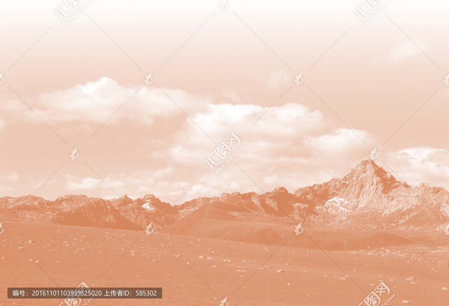暖色起伏山巒背景