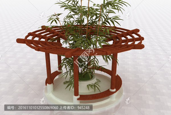 圓形廊架帶坐凳