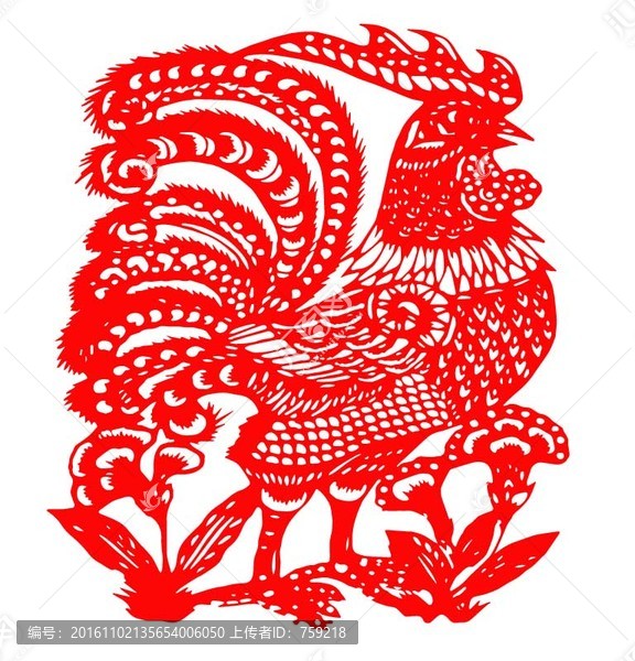 雞剪紙