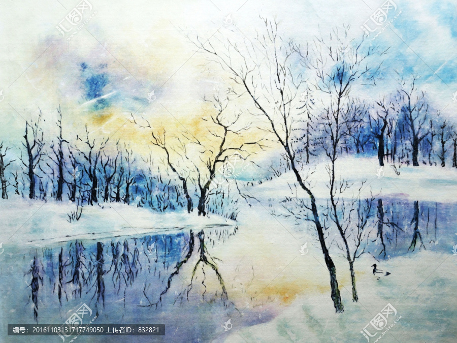 現(xiàn)代抽象風(fēng)景油畫