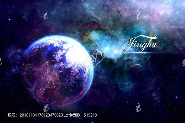 星球,星空背景