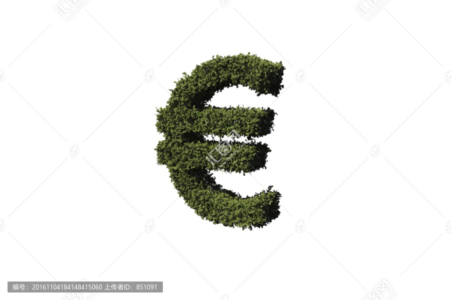 樹葉做成的貨幣符號