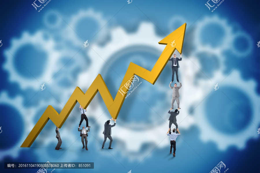 企業(yè)團(tuán)隊(duì)舉著數(shù)據(jù)的復(fù)合形象