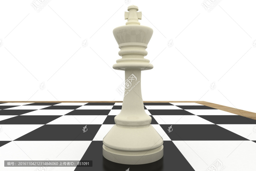 国际象棋白棋子和棋盘