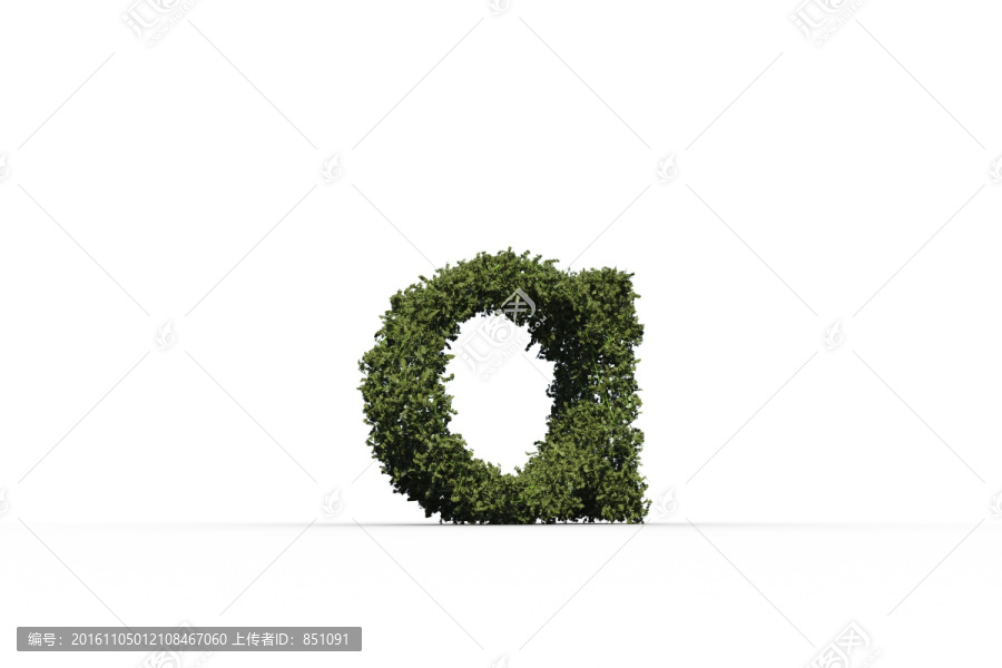 葉子制作的大寫字母