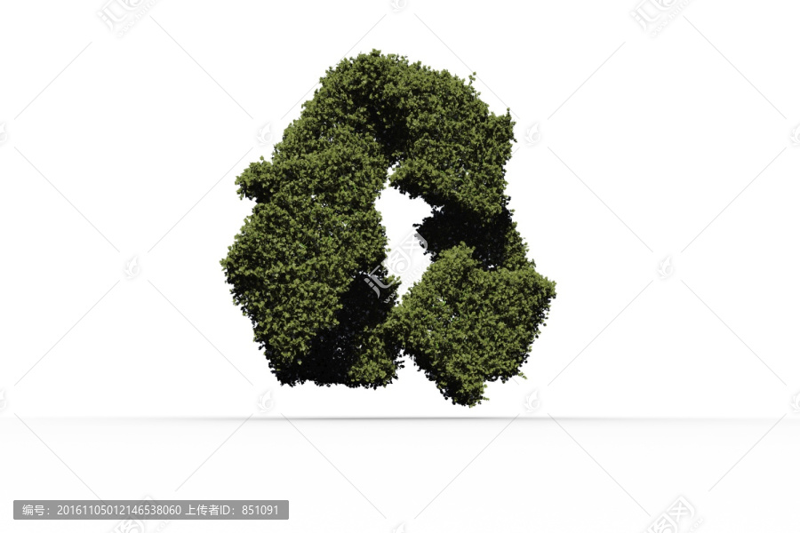 樹葉制作的回收標(biāo)志
