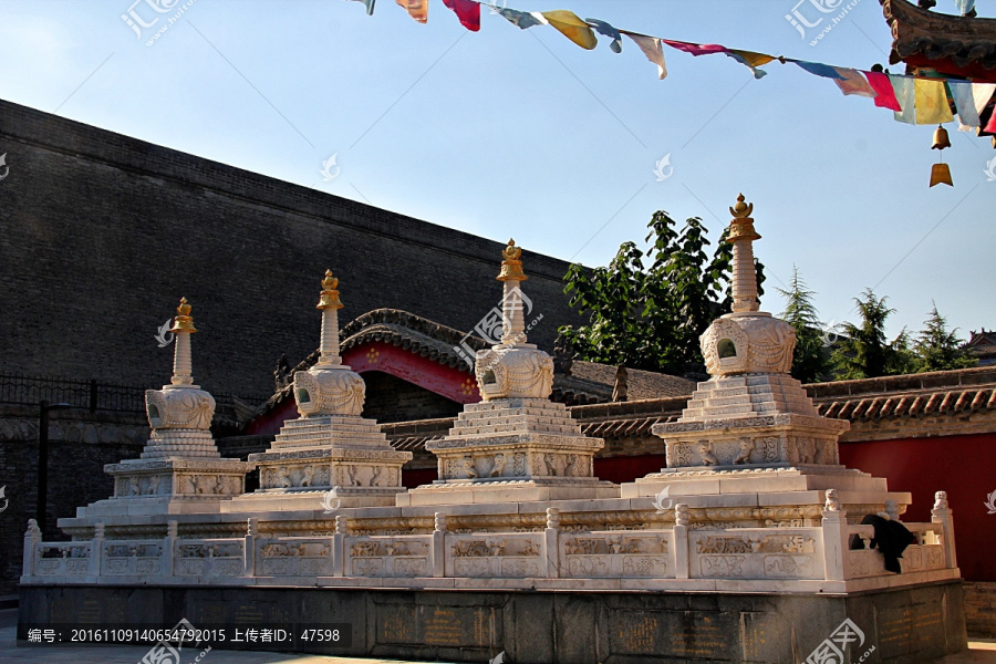 西安,广仁寺,藏式佛塔