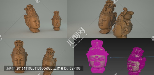 3D模型文殊觀音佛像高精度