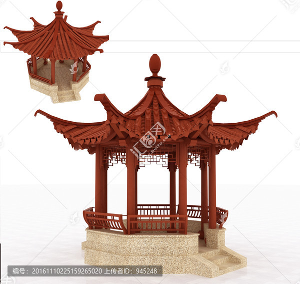 古典八角亭模型設(shè)計(jì)